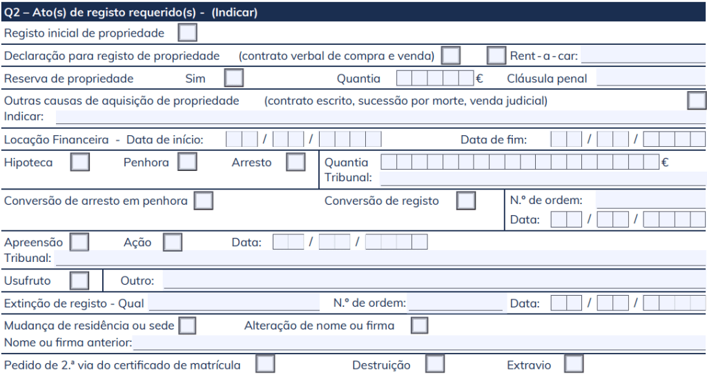 declaração de venda automóvel