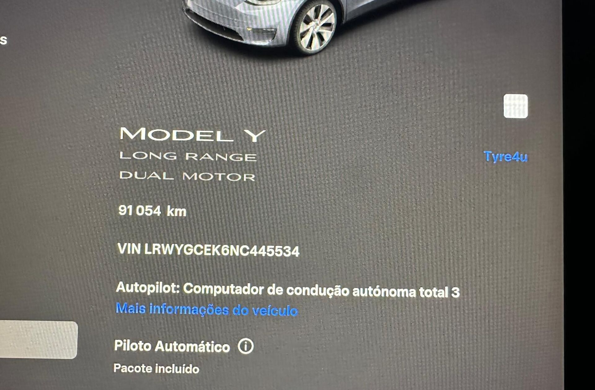TESLA Model Y Long Range Tração Integral